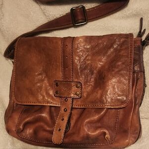 Fossil Brown Leather Satchel